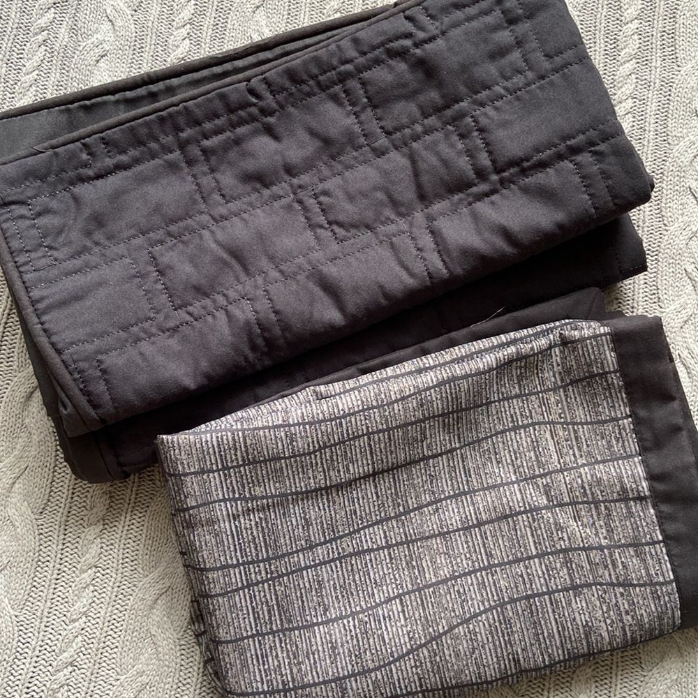 NEW Studio JCPenney home 3 Black and Gray shams